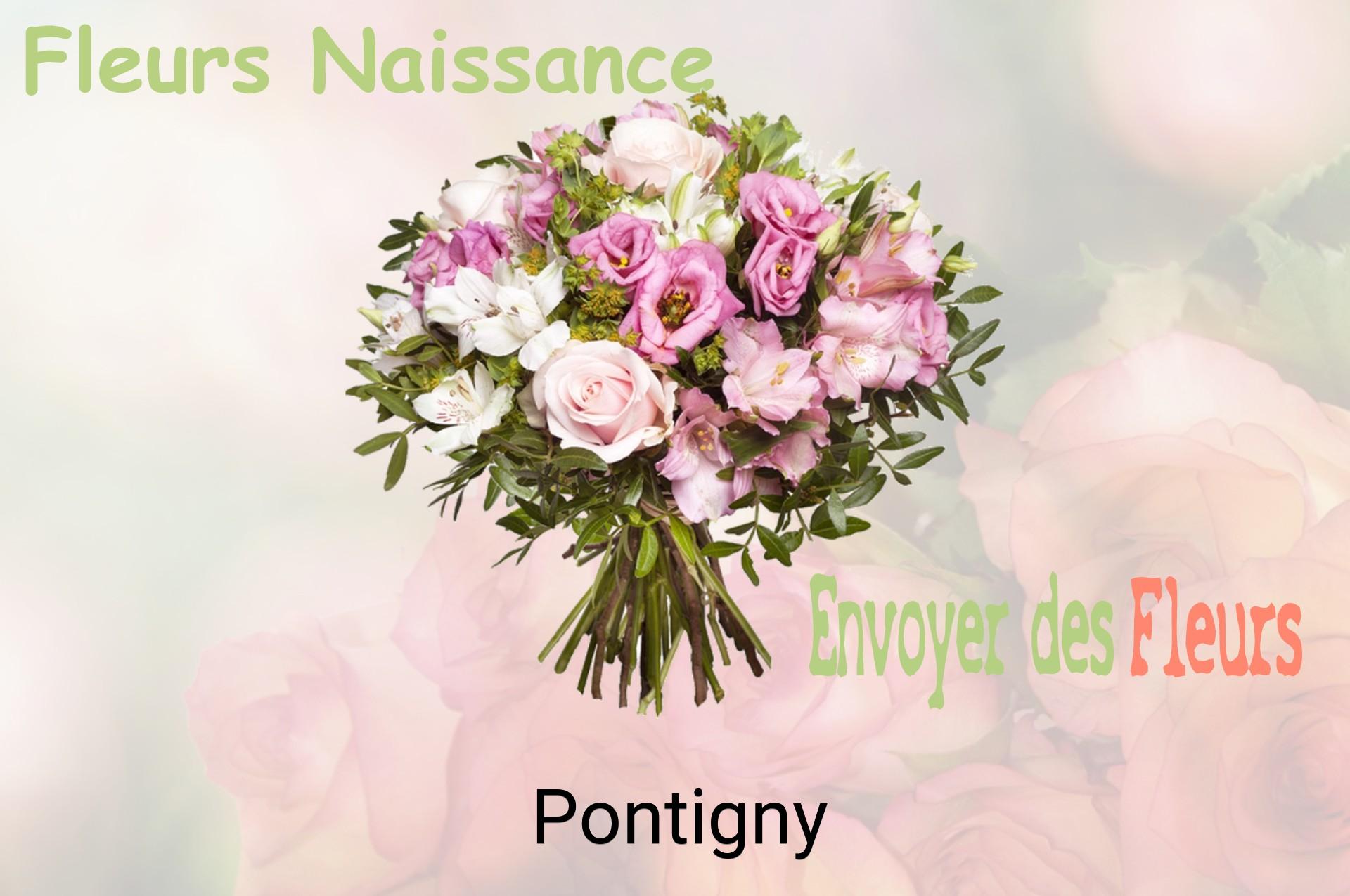 Bouquet de fleurs de naissance livré à Pontigny