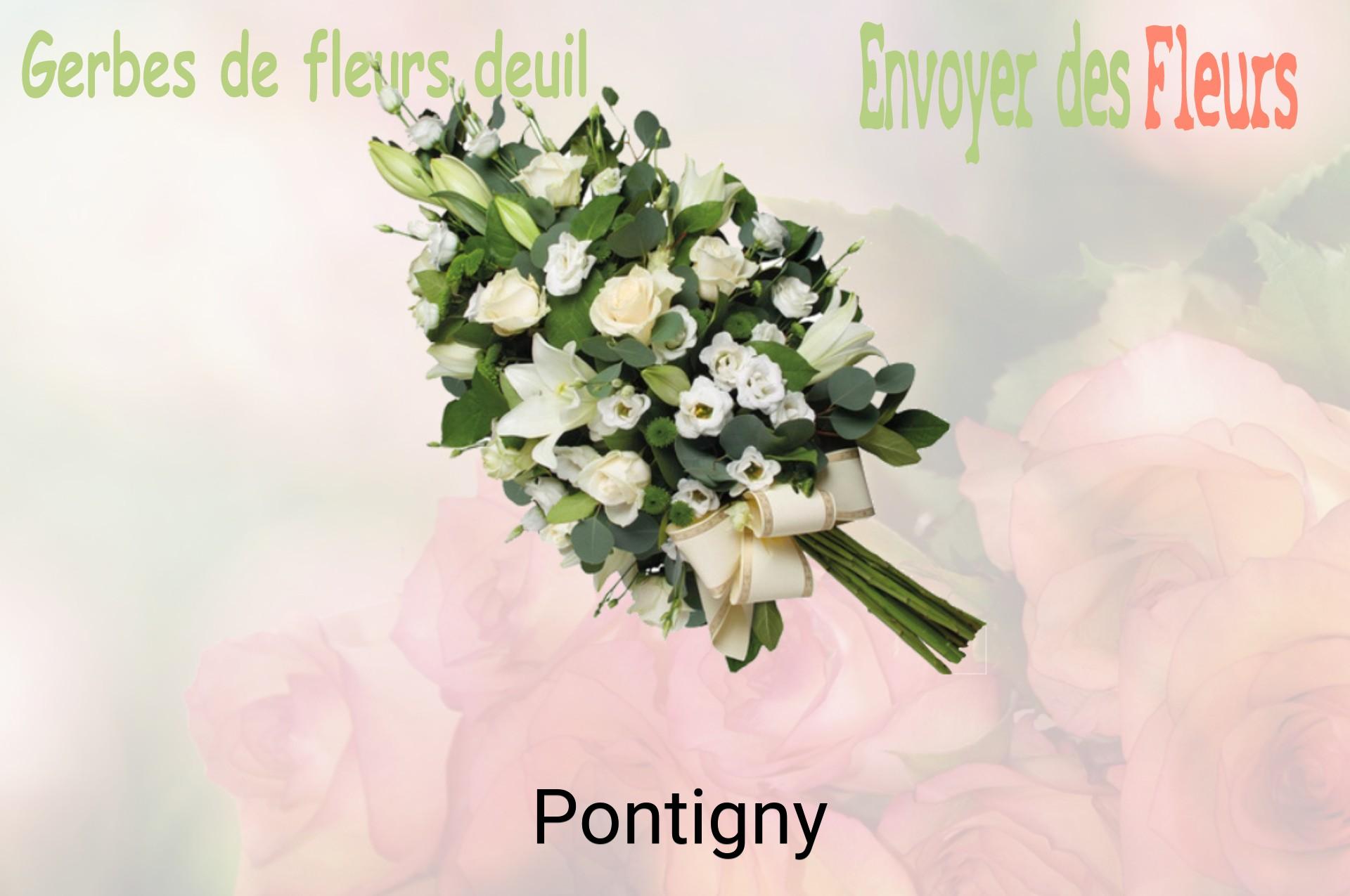 Gerbe de fleurs de deuil livrée à Pontigny